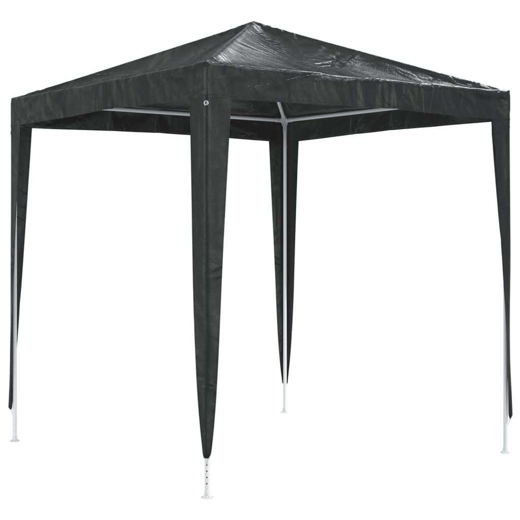 furnicato Partyzelt 2x2x2,4 m Anthrazit mit robustem Stahlgestell und PE-Dach