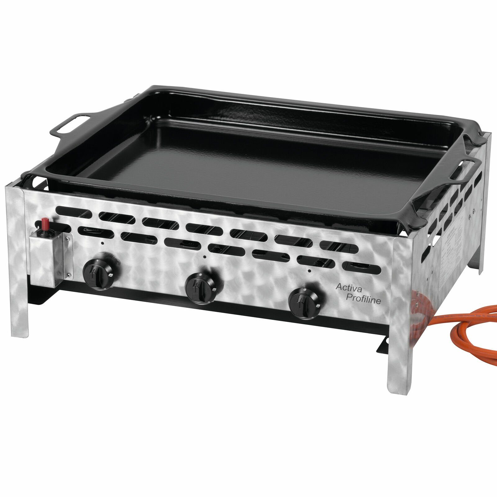 DEMA Gasgrill Gastro Edelstahl Gasbräter 71x57x30cm Gasgrill 3flammig