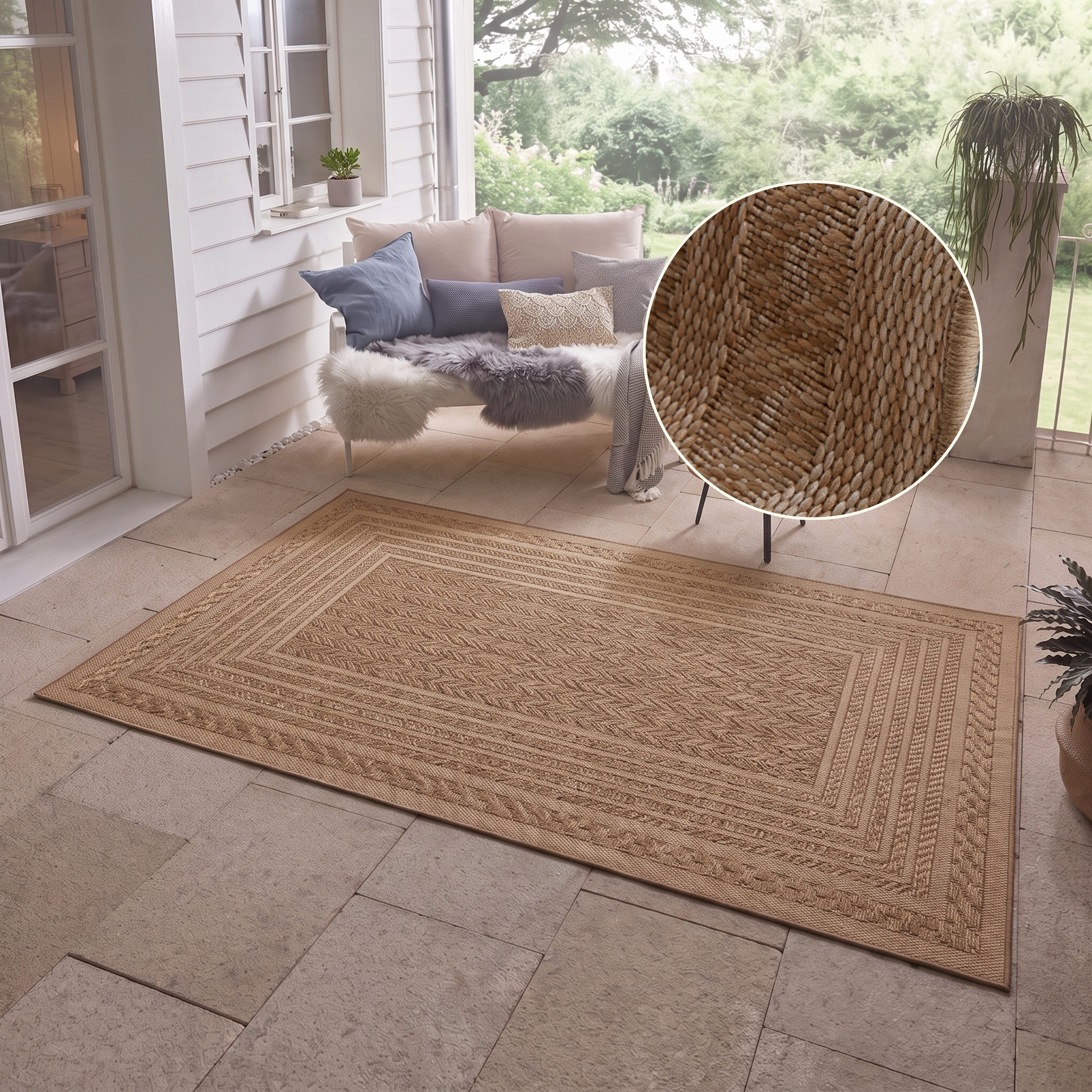 HANSE Home Teppich Limonero, rechteckig, Höhe: 6 mm, In-& Outdoor, Flachgewebe, Sisal Optik, Skandi, Garten, Wohnzimmer