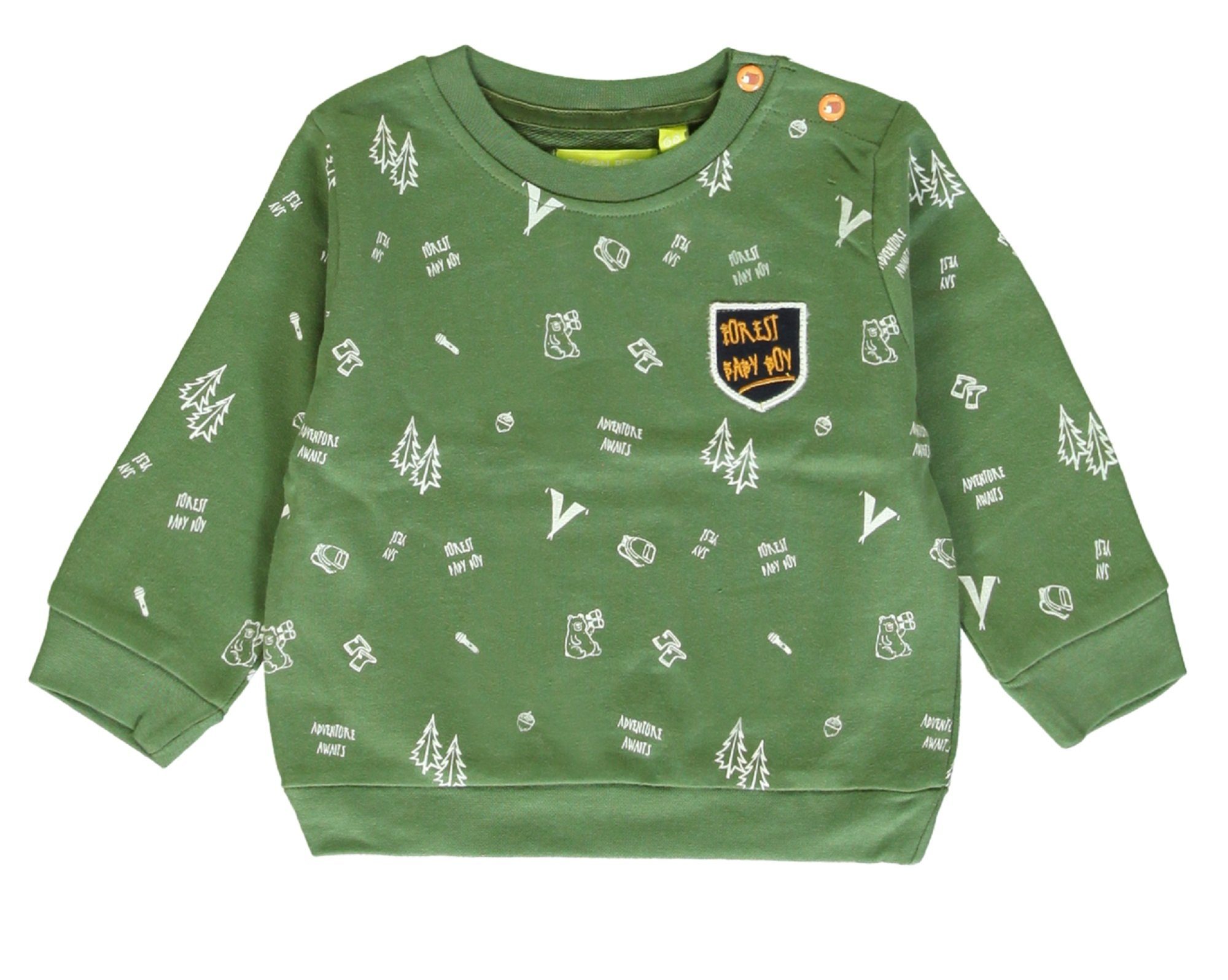 LEMON BERET Rundhalspullover Lemon Beret Sweatshirt mit Allover-Print in grün