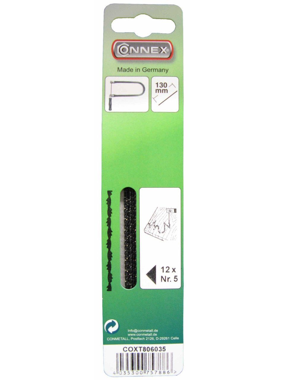 Connex Sägeblatt Laubsägeblatt Zarsa für Holz 12 Stück günstig online kaufen