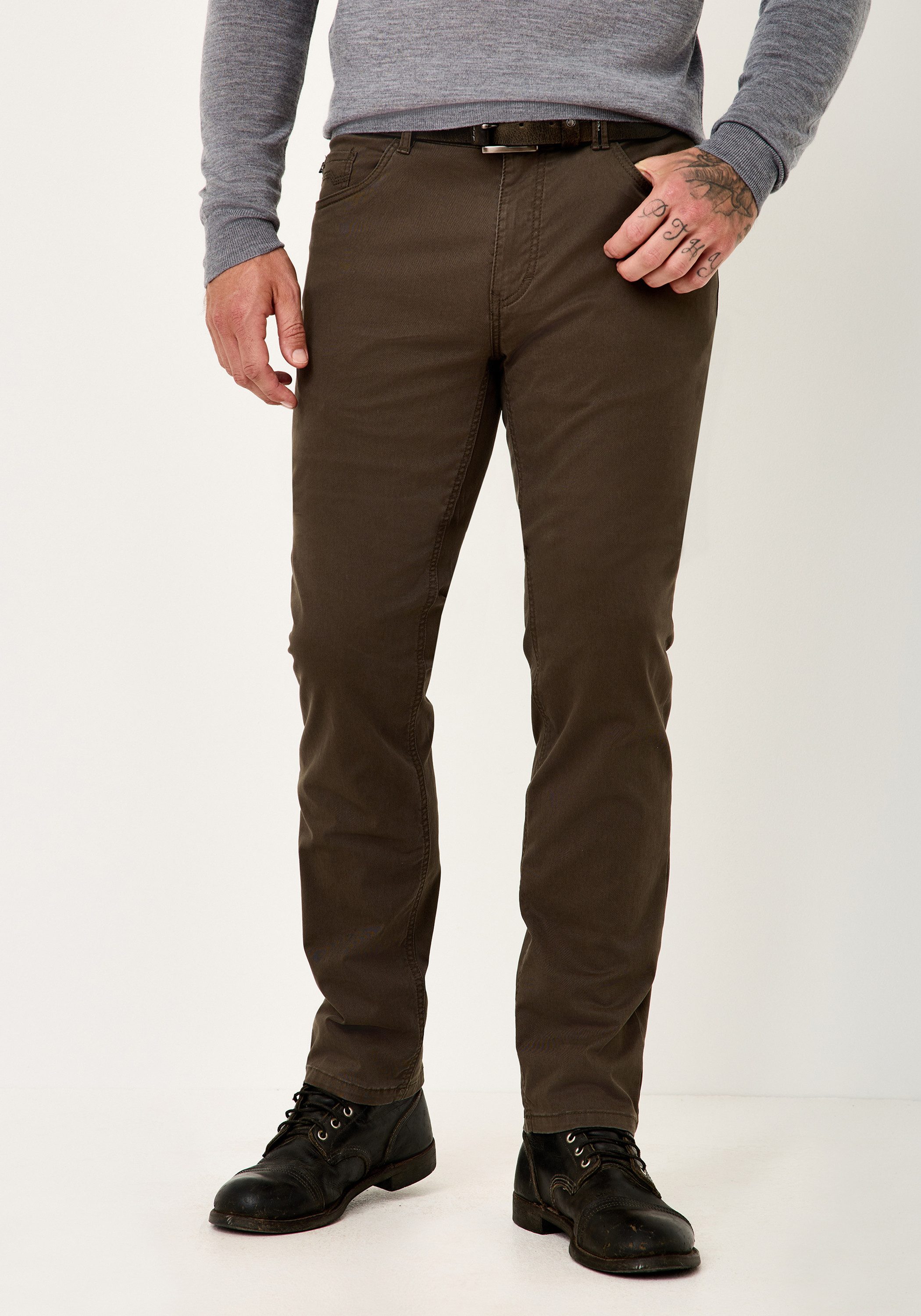 Redpoint Stoffhose MONTREAL Straight Fit Hose mit Dehnbund und Stretch