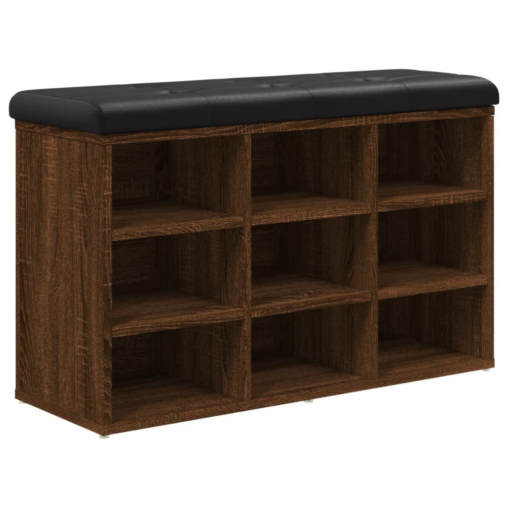 vidaXL Sitzbank Schuhbank Braun Eichen-Optik 82x32x50 cm Holzwerkstoff