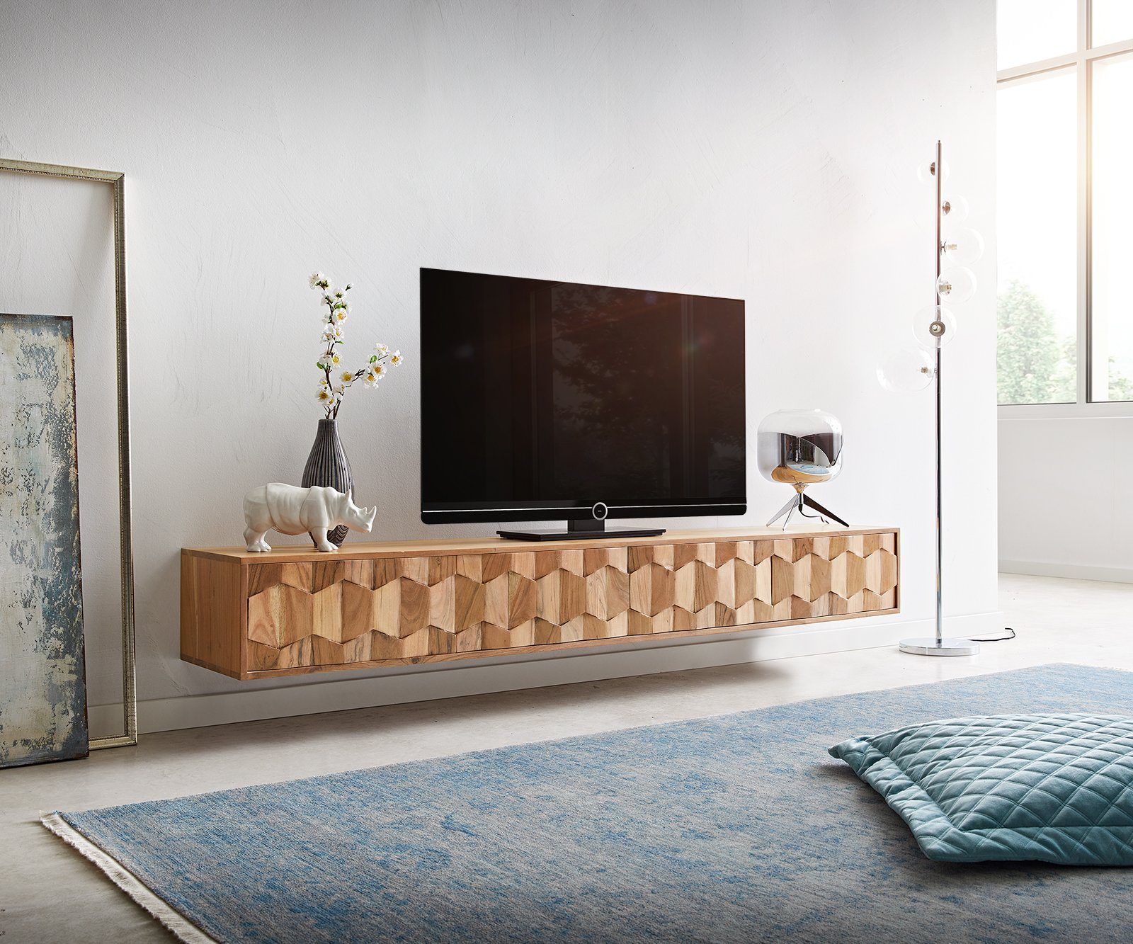 DELIFE Lowboard Fevo, Fevo Akazie Natur günstig online kaufen