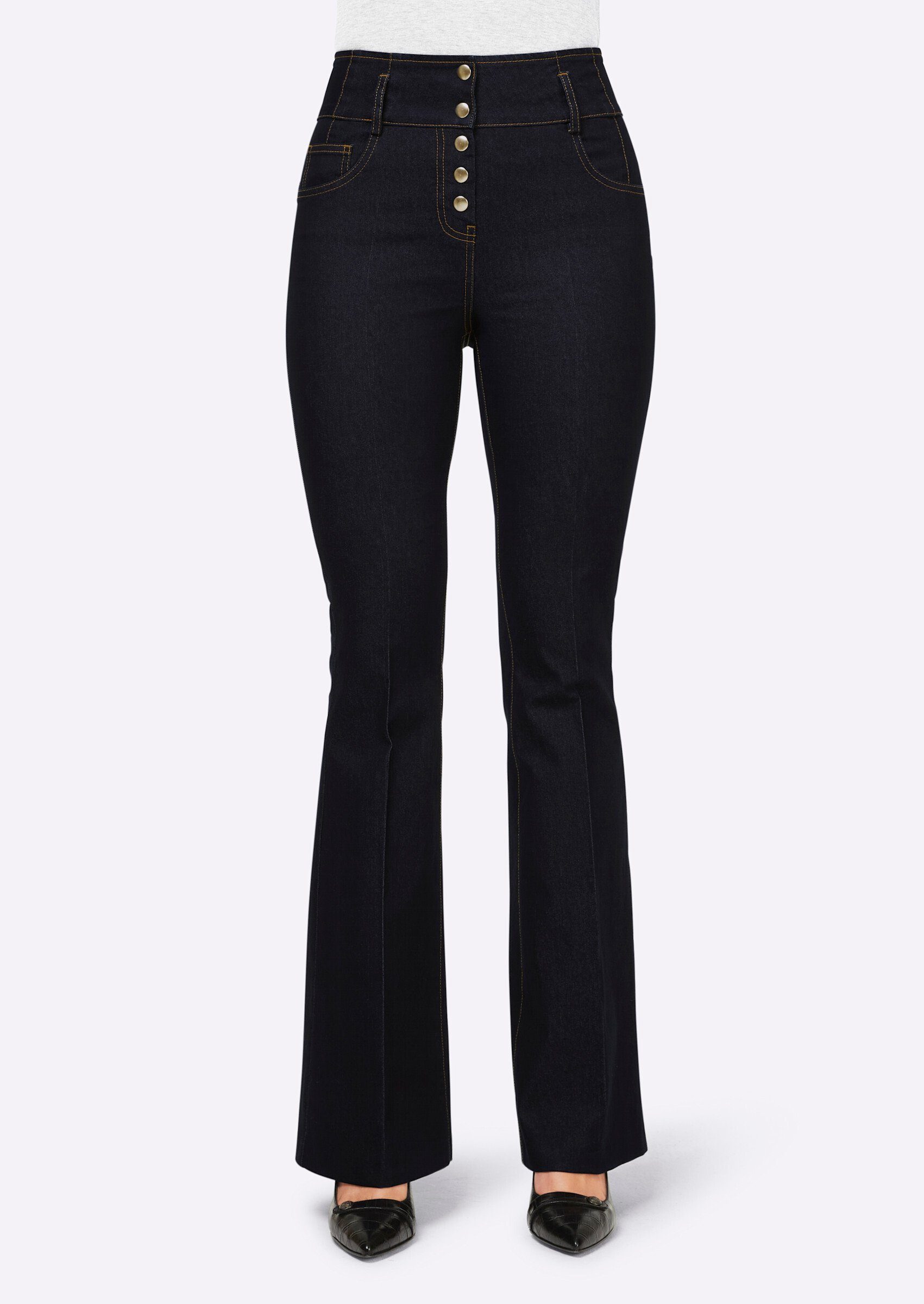 heine Bequeme Jeans Bootcut-Jeans günstig online kaufen