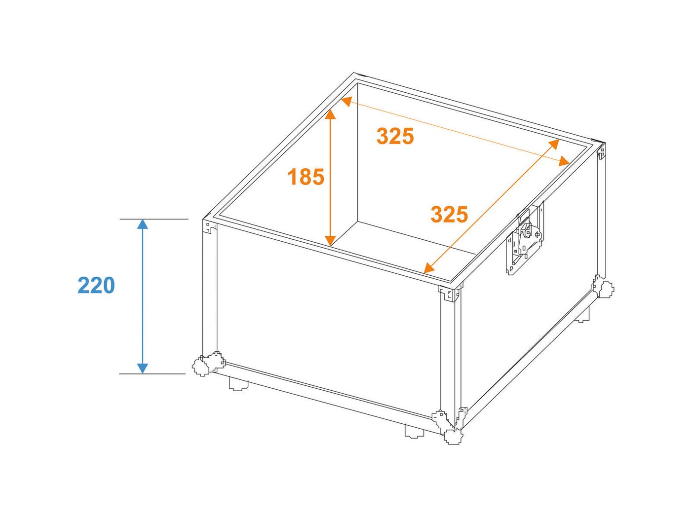 Thumbnail - Roadinger Transportbehälter ROADINGER Platten-Case Profi ALU 50/50, glatt, 100LPs