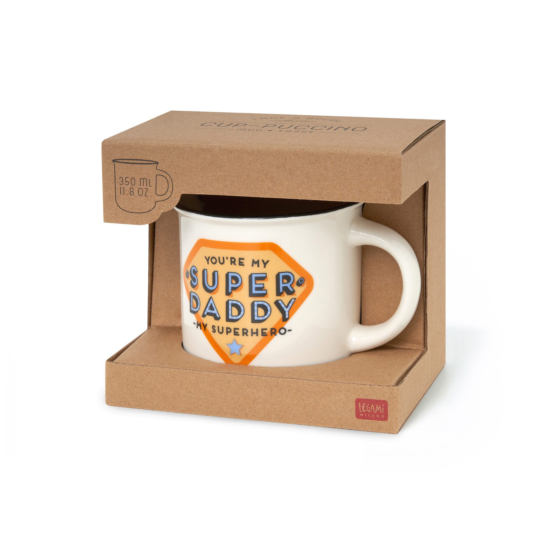 Legami Tasse Legami Porzellantasse Trinkbecher Cu-Puccino Super-Daddy