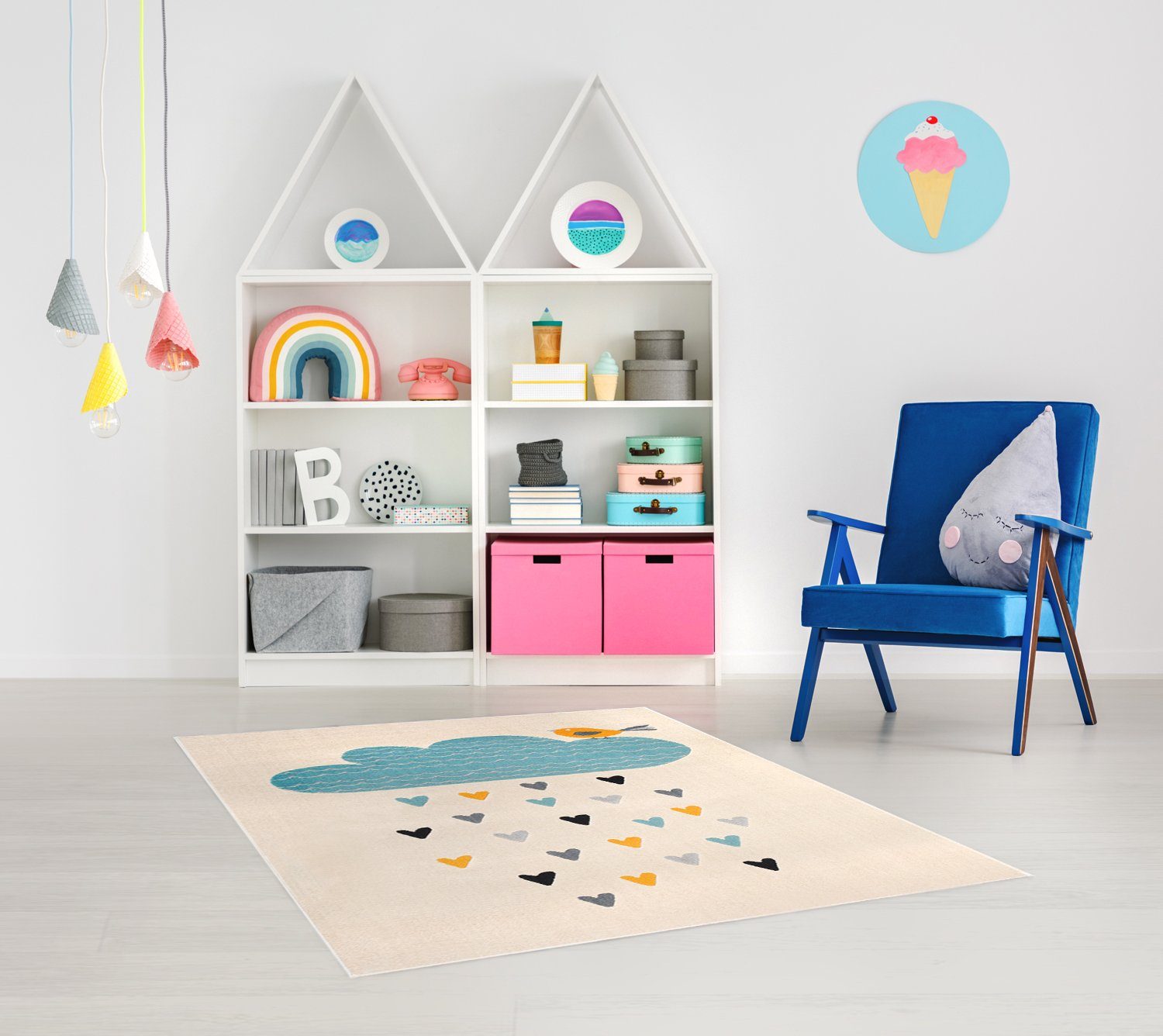 Rikmani Kinderteppich Kinderzimmerteppich Design-Teppich für Kinderzimmer, günstig online kaufen