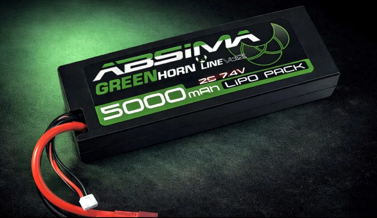 Absima 7.4 V 2S 7000 mAh LiPo-Akku Greenhorn (XT90/T-Plug) HardCase 4140019 Akku