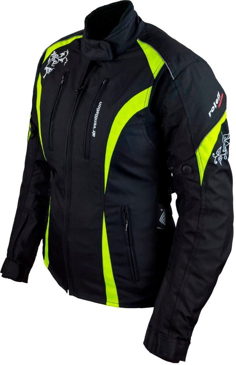 Mit Motorradjacke Sicherheitsstreifen Latina Lady roleff