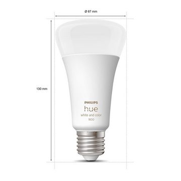 Philips LED-Leuchtmittel E27 Smart LED Leuchtmittel Einzelpack, E27, Warmweiß, Farbwechsler