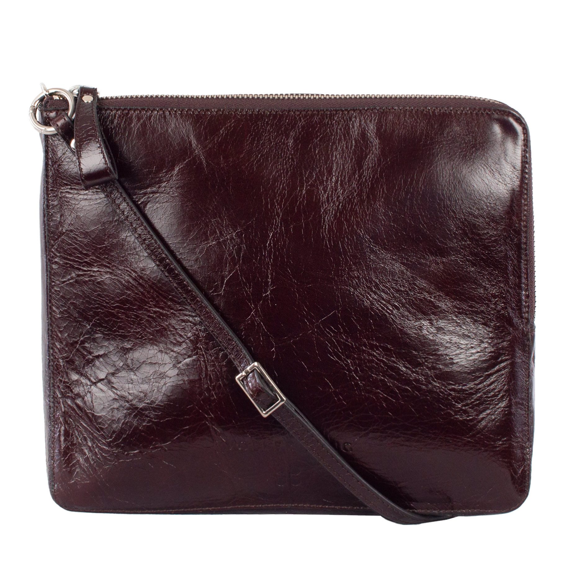 Schultertasche GERALDINE, BO17 - Flache Boxtasche, Sicher & Elegant