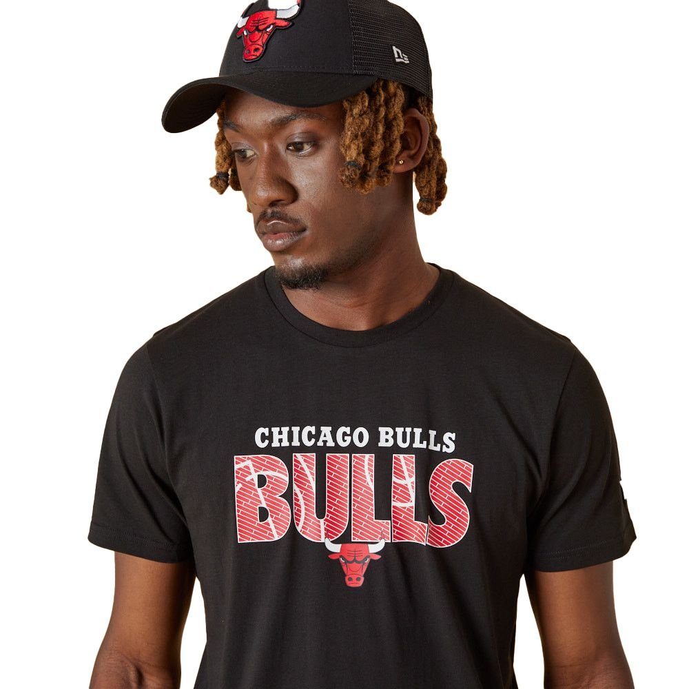 Court T-Shirt Print-Shirt Era Tee CHICAGO Wordmark New NBA New Era BULLS NEU/OVP