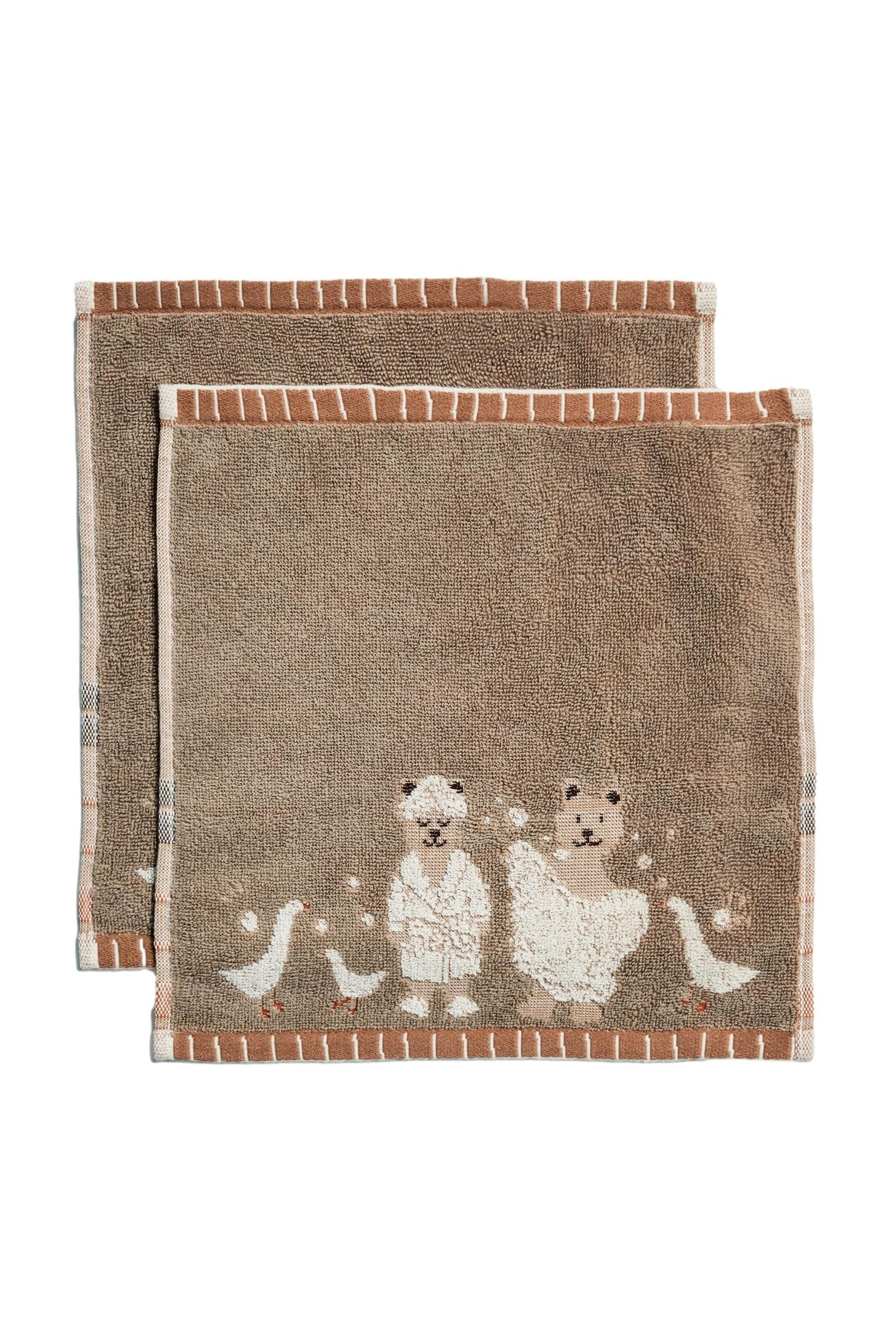 Next Handtuch 2er-Set Waschlappen, Bertie Bear, (2-St)