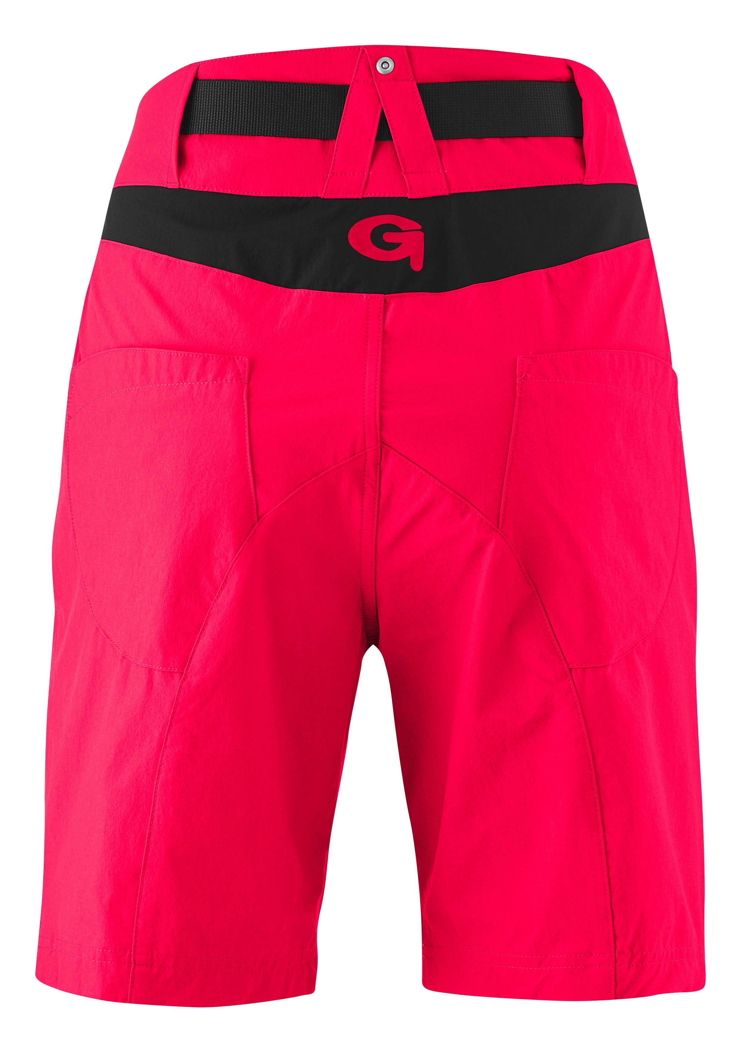 Gonso Fahrradhose Mira Basic kurze Damen Radhose mit Sitzpolster, wasserabweisend, inkl. Gürtel – Bild 3 von 3