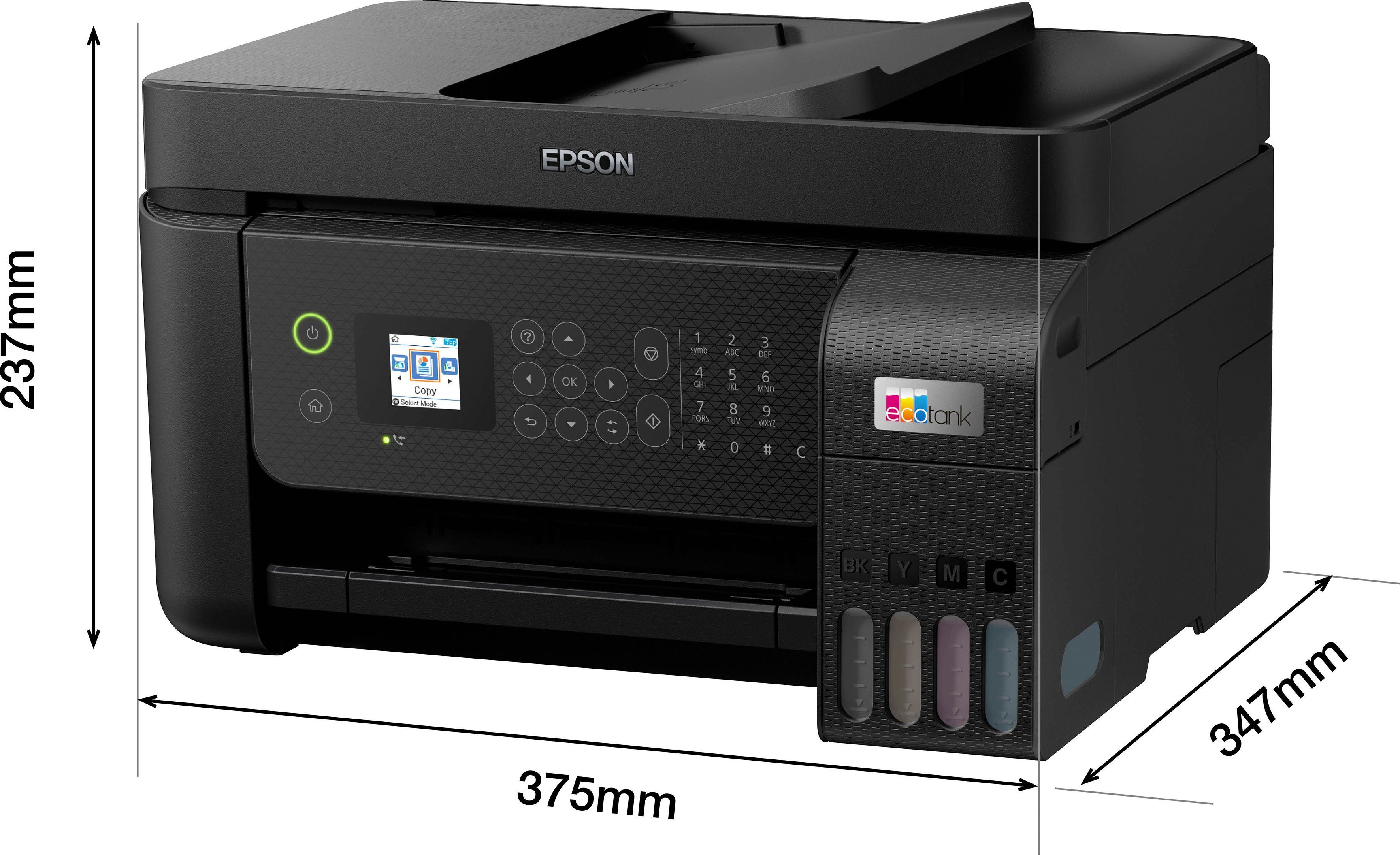 Epson EcoTank ET-4800 Multifunktionsdrucker, (Ethernet), Direct) (Wi-Fi), WLAN (LAN Wi-Fi