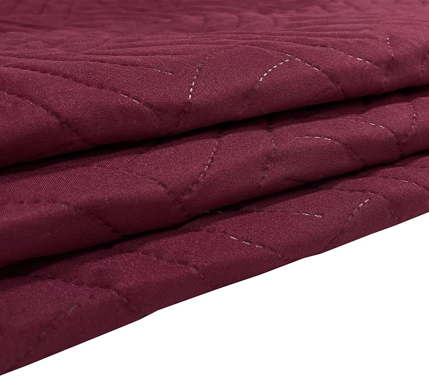 One Home Tagesdecke Unifarben gesteppt, auch als Bettüberwurf oder Sofaüberwurf einsetzbar