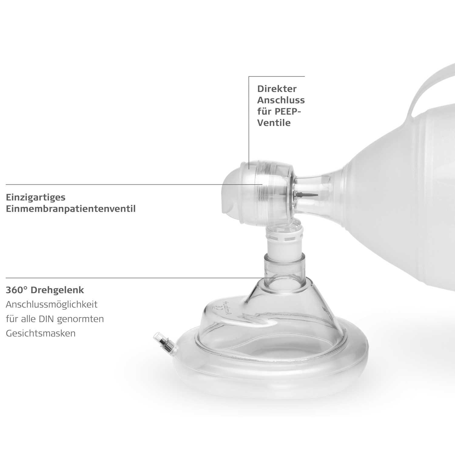 Ambu GmbH Erste-Hilfe-Set Ambu SPUR II Beatmungsbeutel Erwachsene Einweg