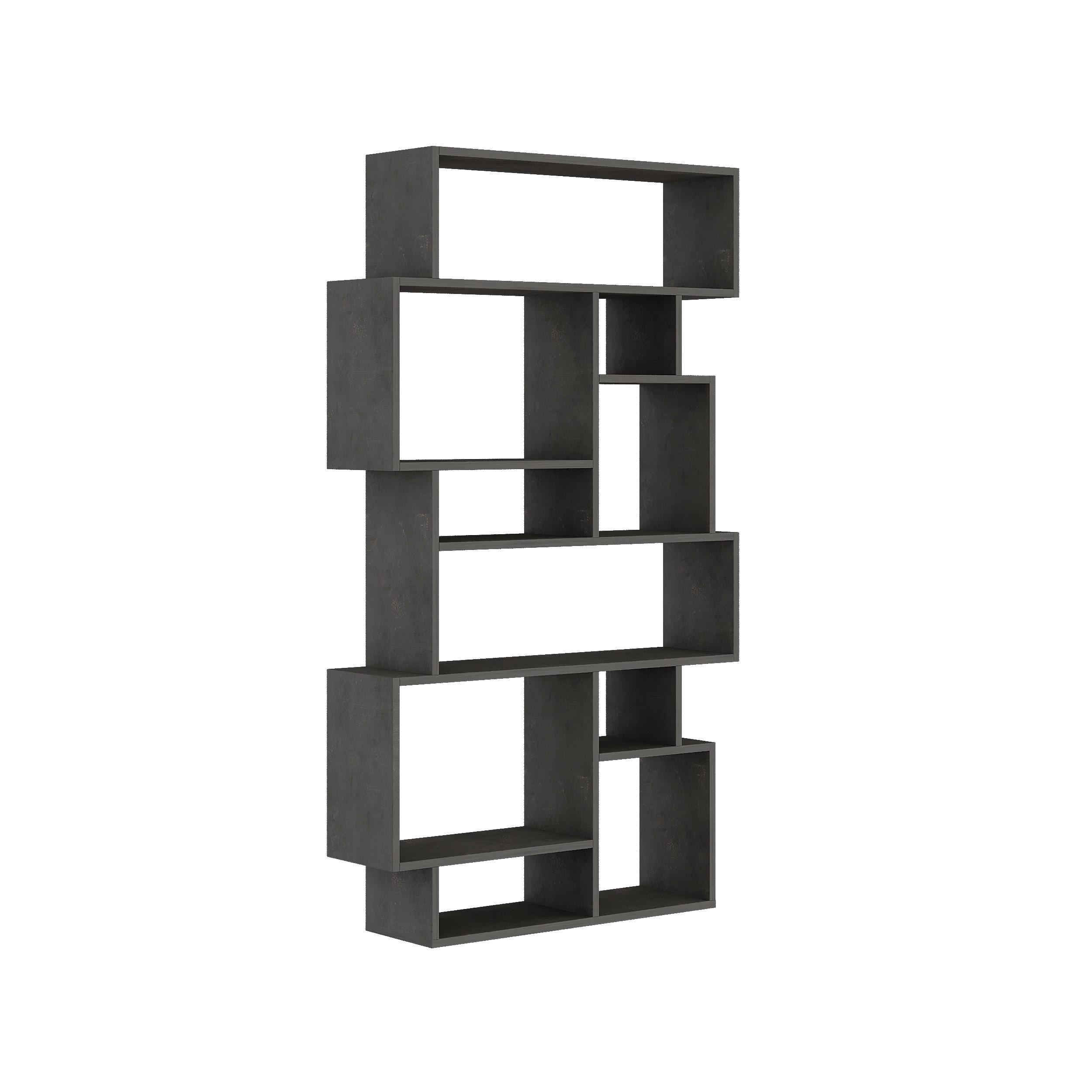 Decortie Bücherregal Karmato, Standregal Bücherregal Holz Wohnzimmer, 96 x 25,5 x 168,5 cm