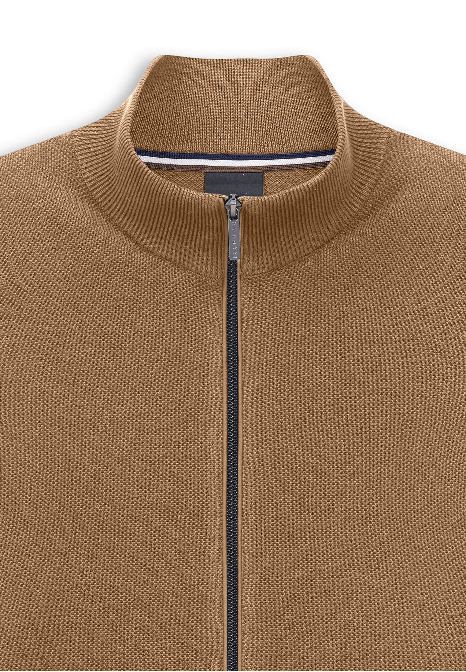bugatti Strickjacke Basic Essential mit Reißverschluss