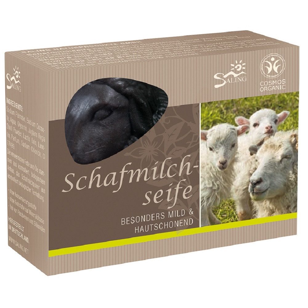 Saling Handseife Schafmilchseife - Schaf schwarz Schachtel 85g