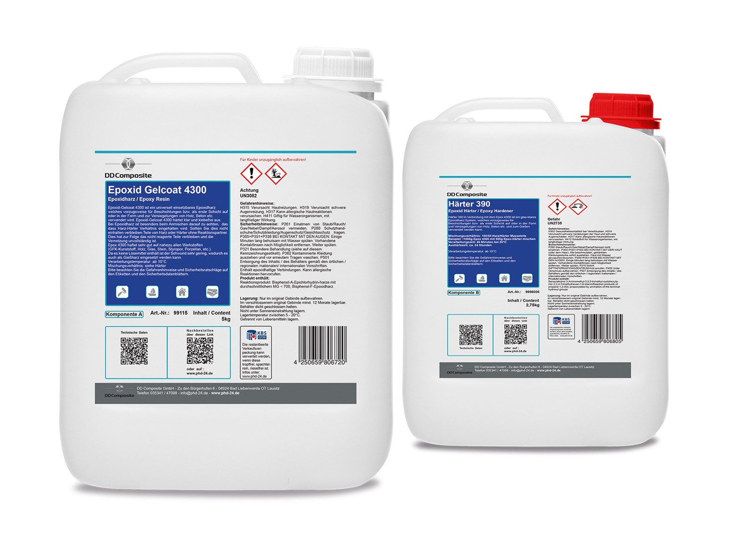 DD Composite Epoxidharz 5kg Epox 4300 + 2,75kg Härter 390