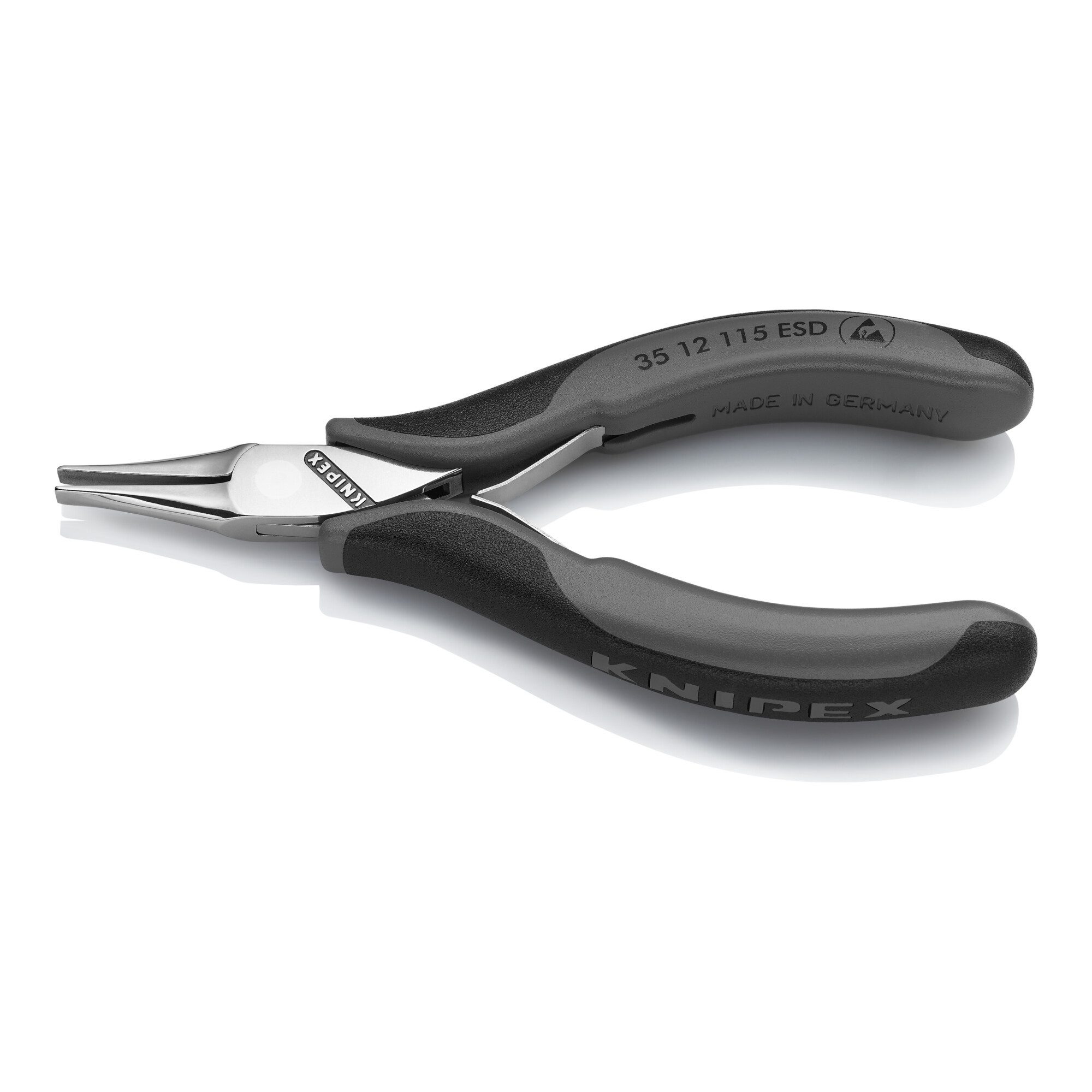 Knipex Kombizange KNIPEX 35 12 115 ESD Elektronik-Greifzange ESD mit durchgestecktem Gel
