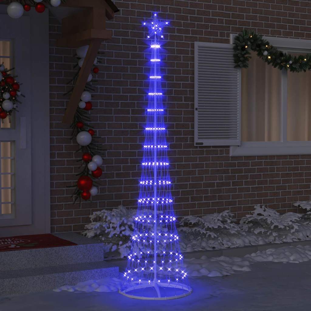 vidaXL LED Baum LED-Weihnachtsbaum Blau 250 cm Metall