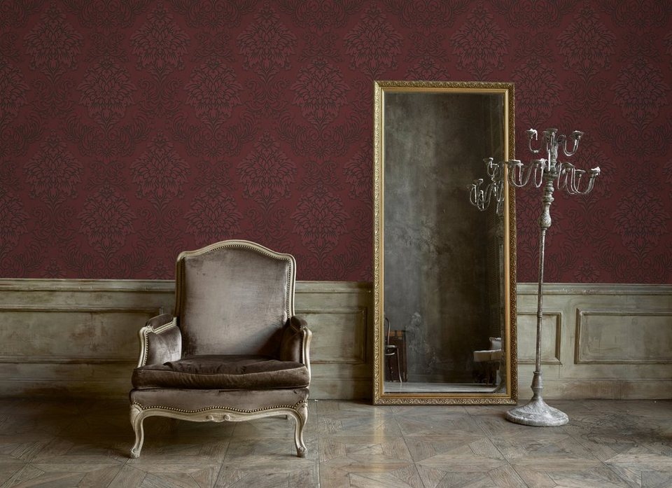 living walls Vliestapete Metropolitan Stories Lizzy London, Barock, Ornament  Tapete Barock Metallic, Leicht zu verarbeiten / Kleister einfach auf der  Wand anbringen