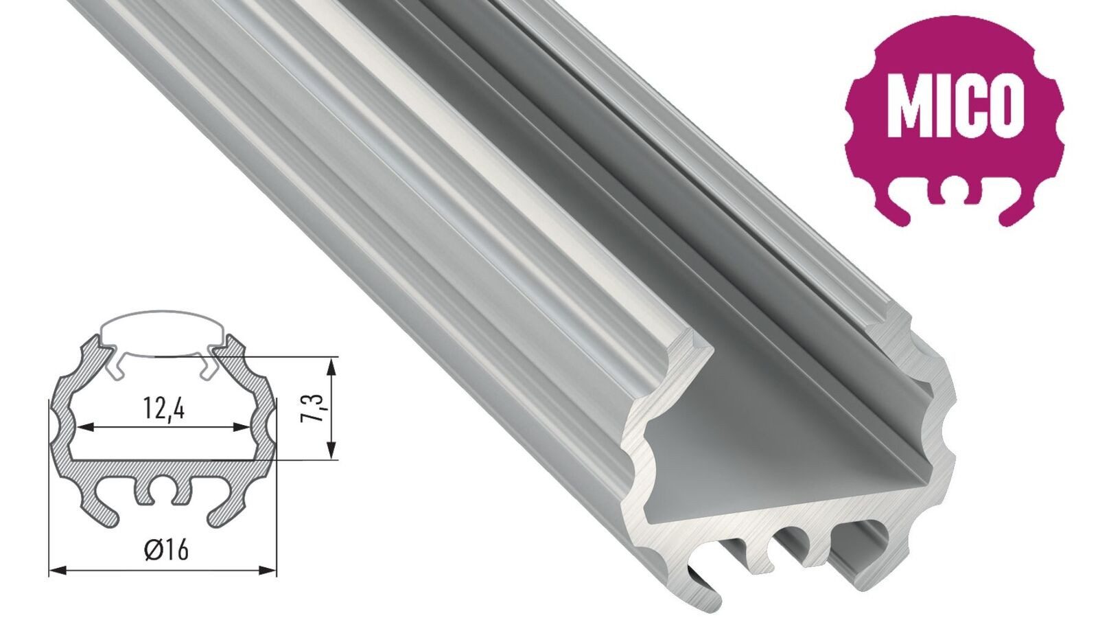 COFI 1453 Rahmenprofil LED Aluminium Profil günstig online kaufen