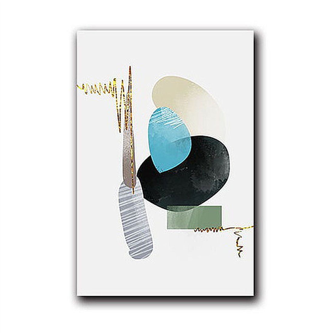 Wandbild HOPPO~ Bildeinsätze,farbenfrohe 3 dekorative Einsätze geometrische ungerahmte