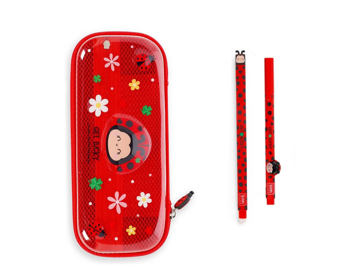 Legami Federmäppchen LEGAMI Wonderwow Federmäppchen Ladybug inkl. 2 Gelschreiber