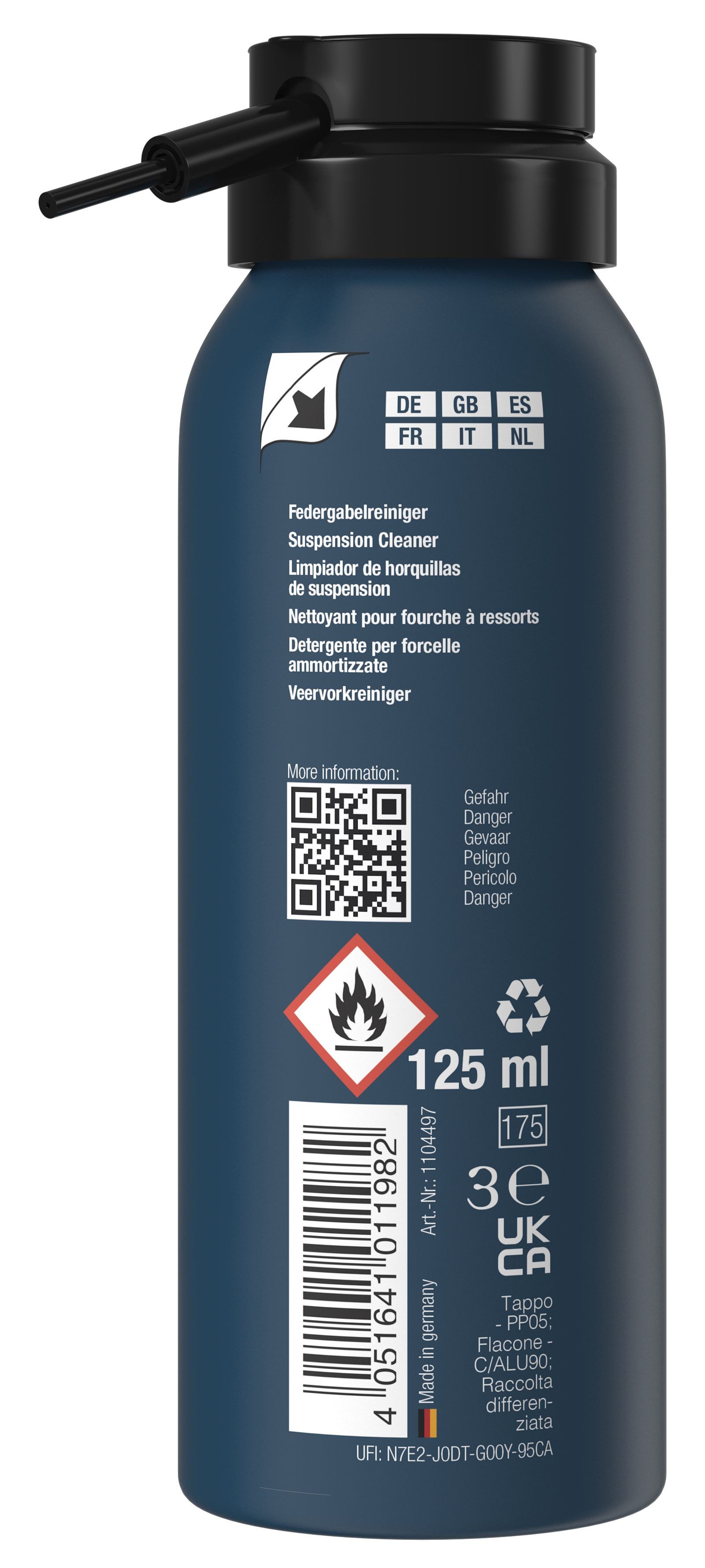 Tunap Sports TUNAP SPORTS Fahrrad Federgabel-Reiniger 125ml Zweiradreiniger (Pflegt und schützt I Entfernt Staub)