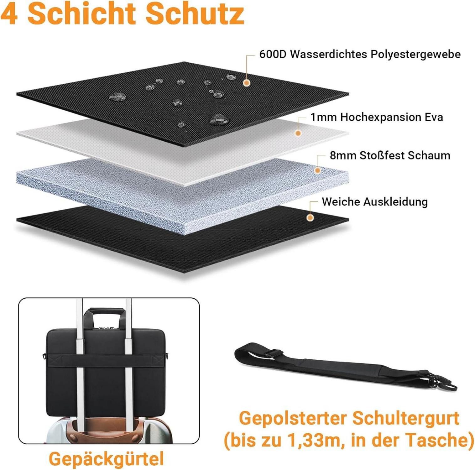 LuxusKollektion Laptoptasche Laptoptasche 17,3 Zoll Schultertasche günstig online kaufen