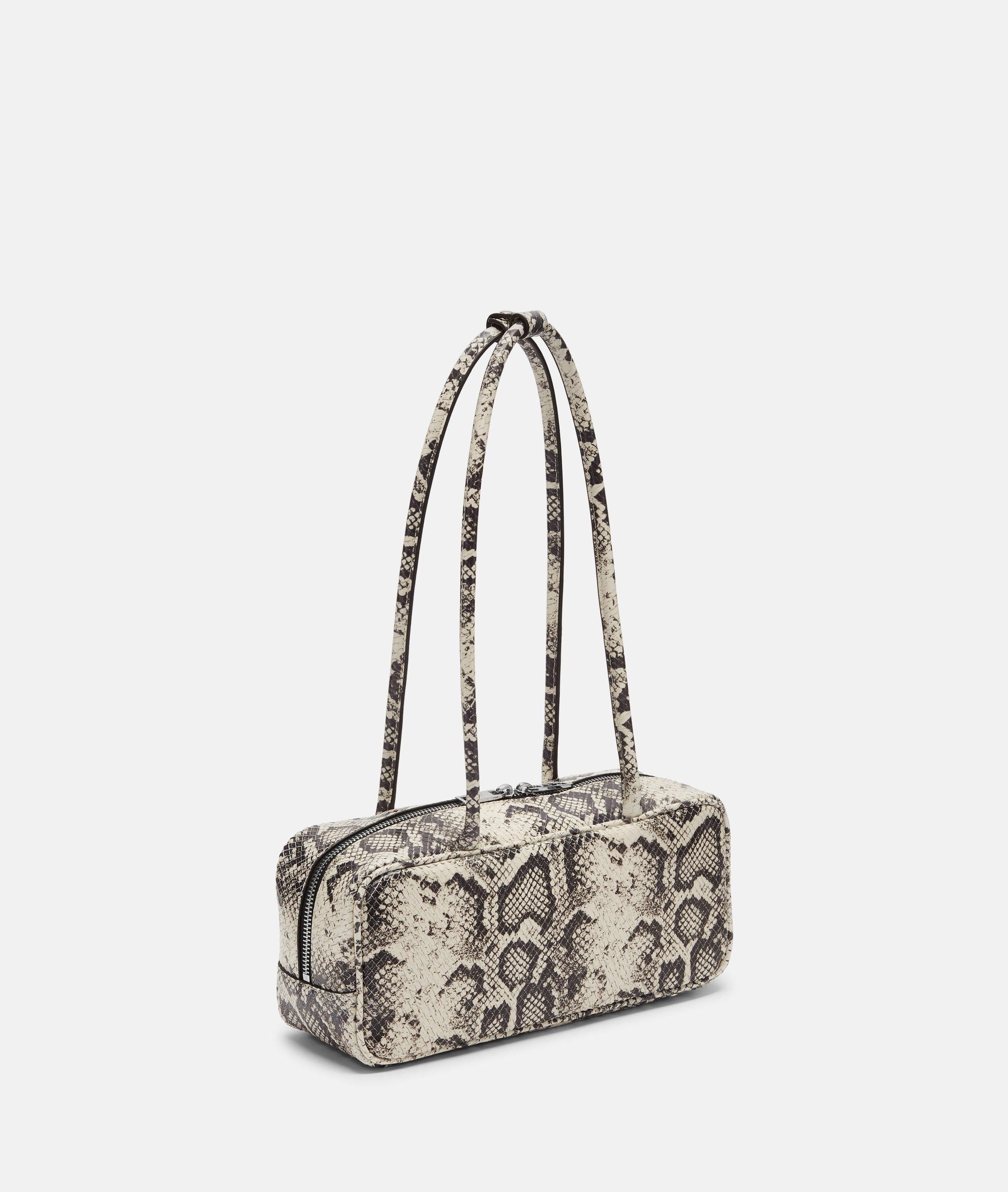 Liebeskind Berlin Schultertasche Snake Jil Satchel S, Handliche Tasche in Snake-Optik