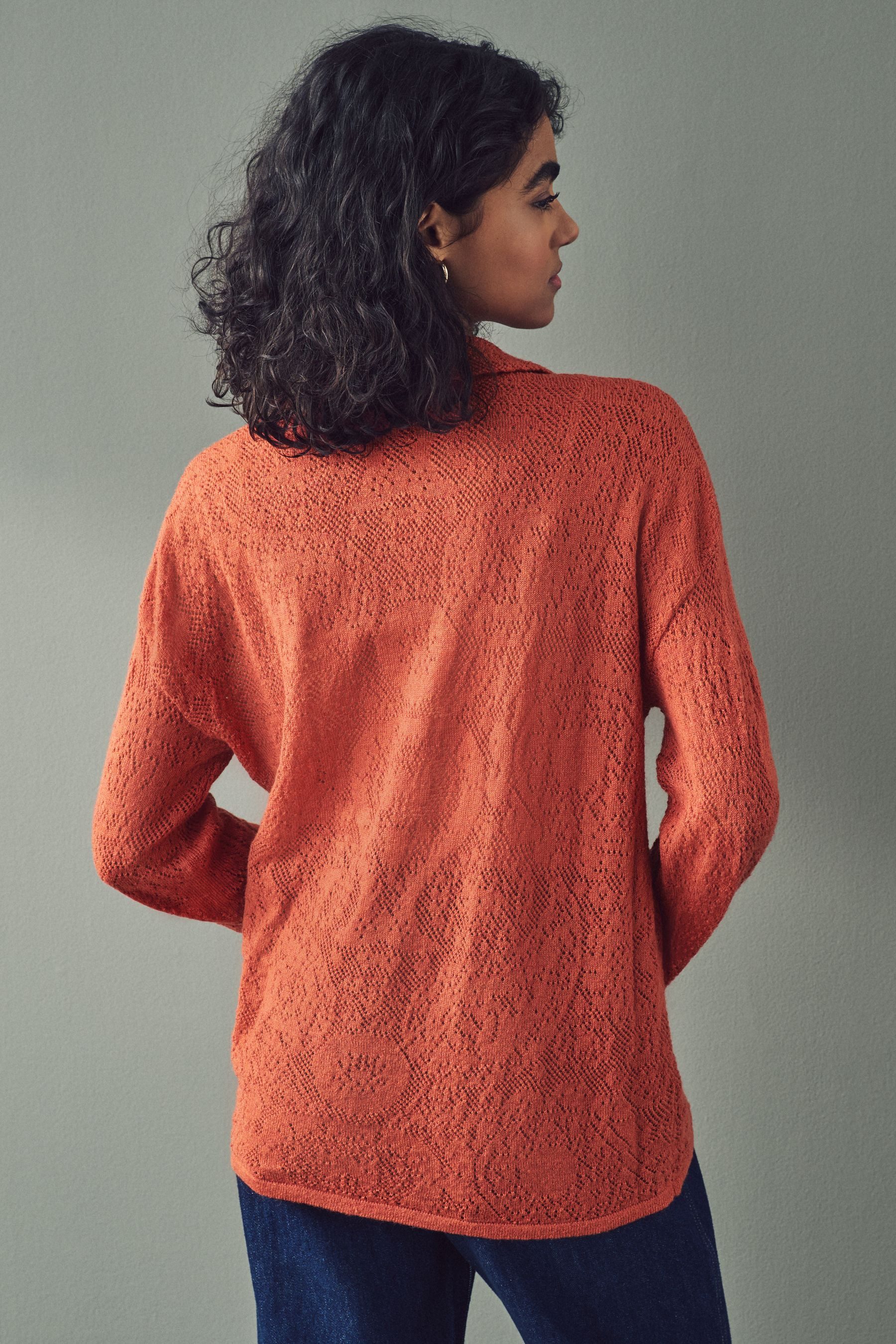 Next Strickpullover Geknöpfter Strick-Pullover mit Hemdkragen günstig online kaufen