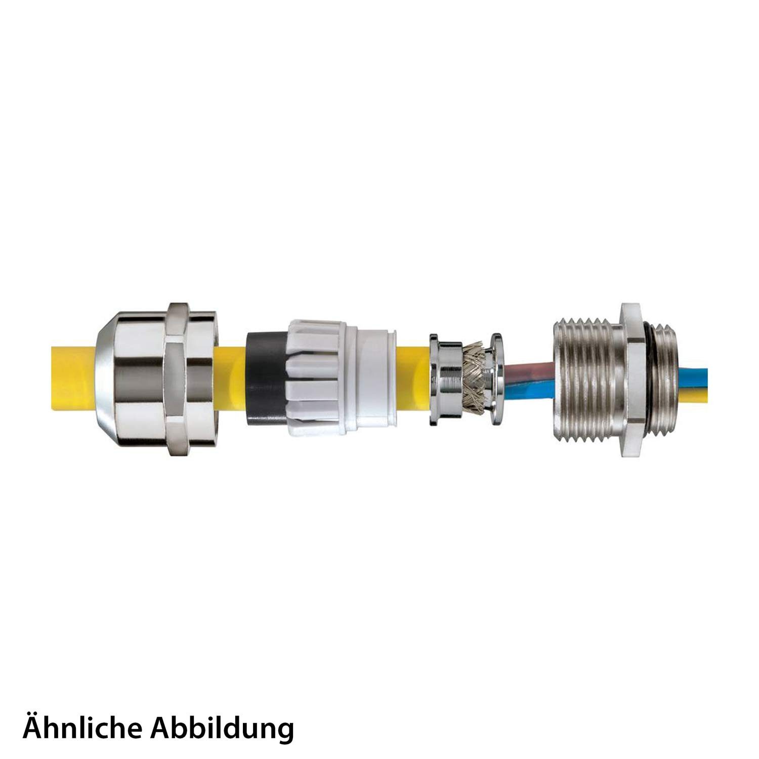 WISKA Schlauchverschraubung Titel:Verschraubung EMV PG16x1,41 mit Erdungseinsatz inkl. O-Ring Mes