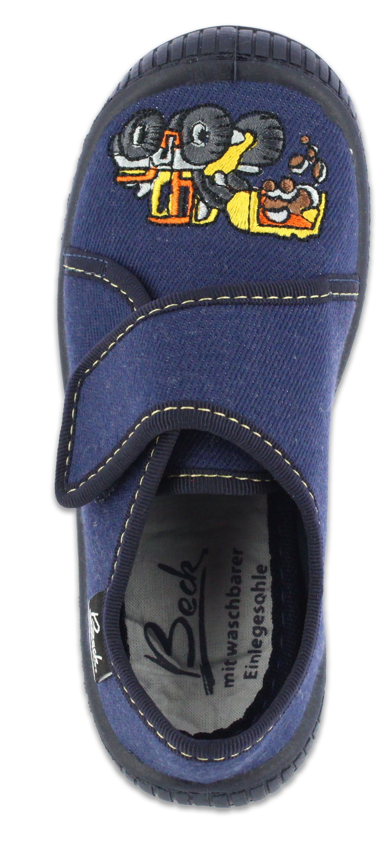 Beck Hausschuh Bagger Hausschuh (atmungsaktive Materialien, für