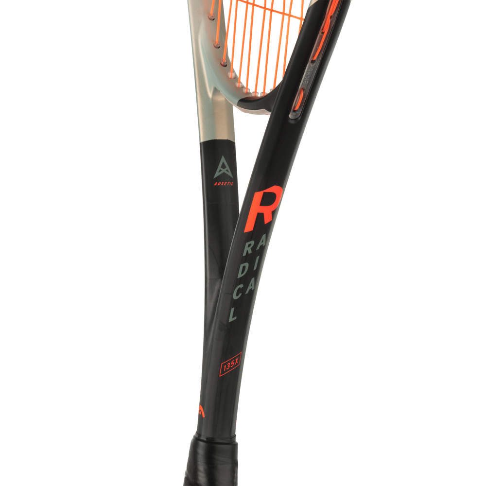Head Squashschläger Radical 135 X #22 (135g/kopflastig) schwarz/silber - besaitet