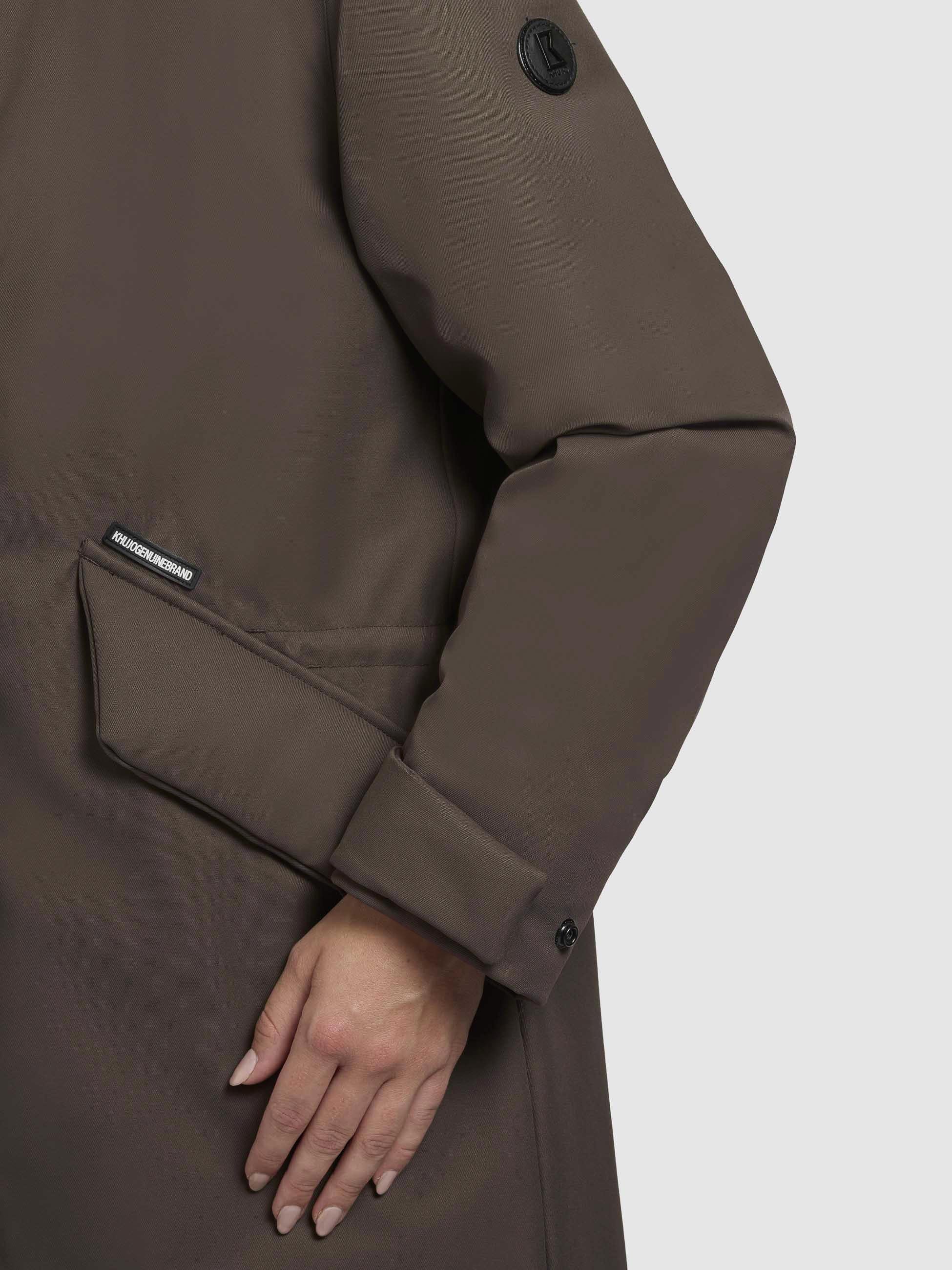 khujo Wintermantel Agneta-YM Langer Damen Mantel mit weichem Teddyfleece an der Kapuze