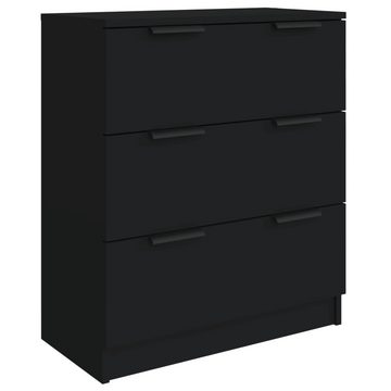 vidaXL Sideboard 3-tlg. Sideboard Schwarz Holzwerkstoff (3 St)