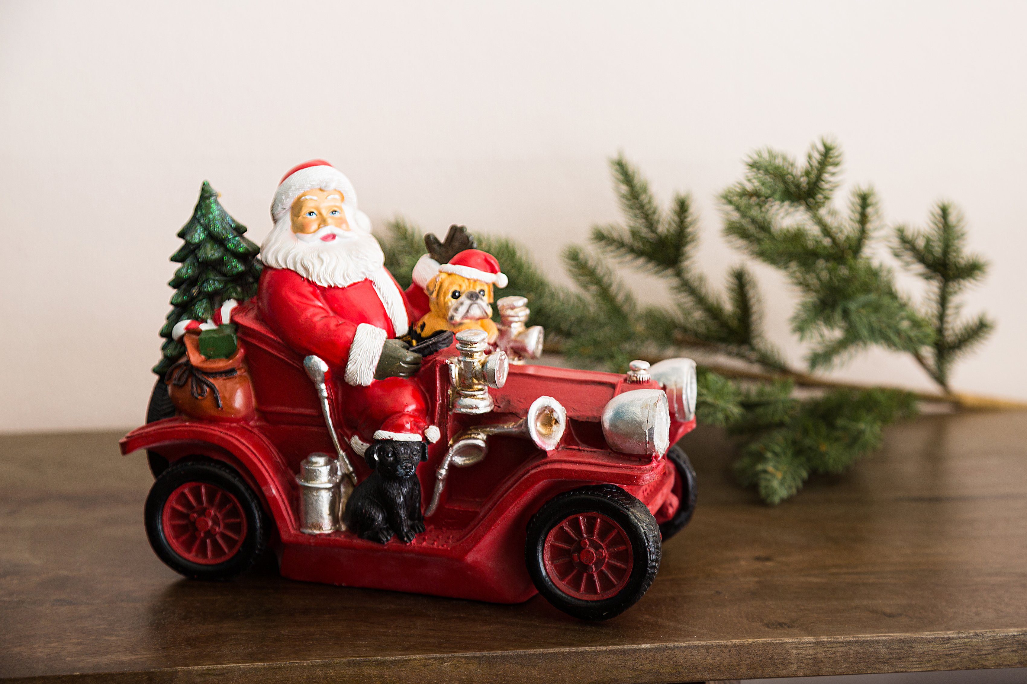 Myflair Möbel & Accessoires Weihnachtsfigur ca. cm Auto, St), Höhe 18 (1 rot Weihnachtsdeko im