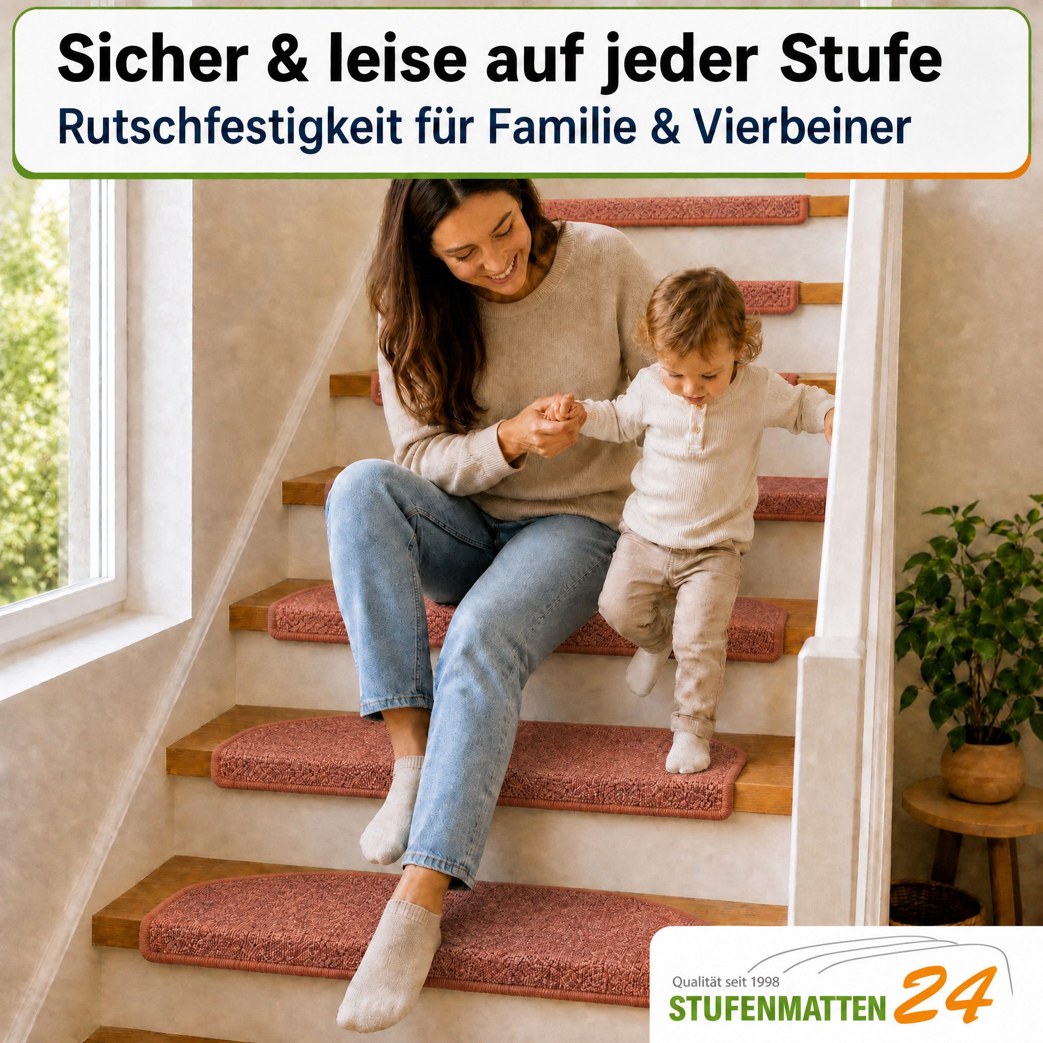 Metzker® Stufenmatte Stufenmatten Rambo New Halbrund Einzeln und SparSet´s, halbrund, Höhe: 5 mm, 15 Stück im Set - Terra – Bild 2 von 5