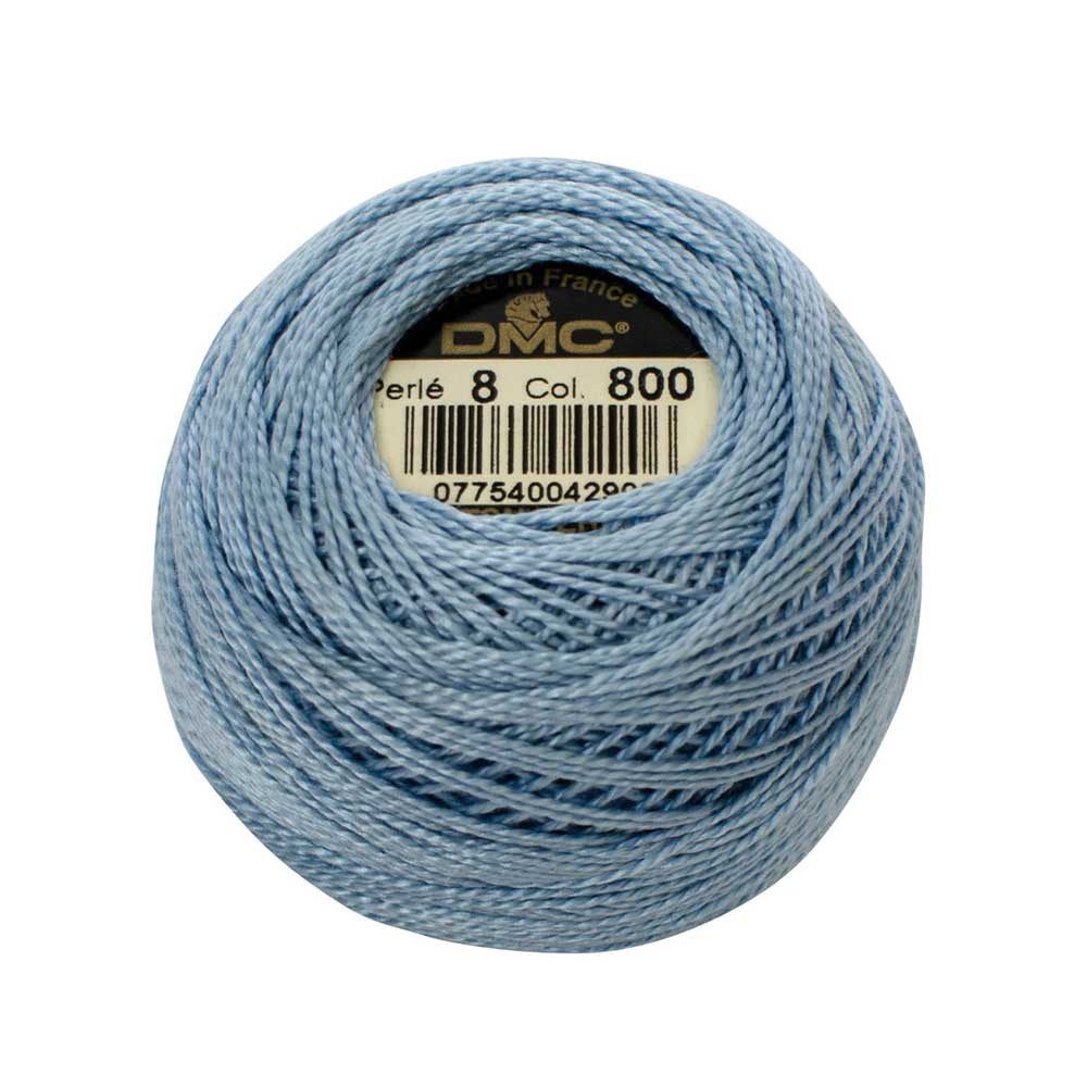 DMC DMC Perlgarn Knäuel Stärke 8, 10 g, 116A/8-800 Stickgarn, (embroidery kit by Marussia, 1-St., Hochwertiges Garn zum Stricken und Häkeln), Hochwertiges Garn zum Stricken und Häkeln