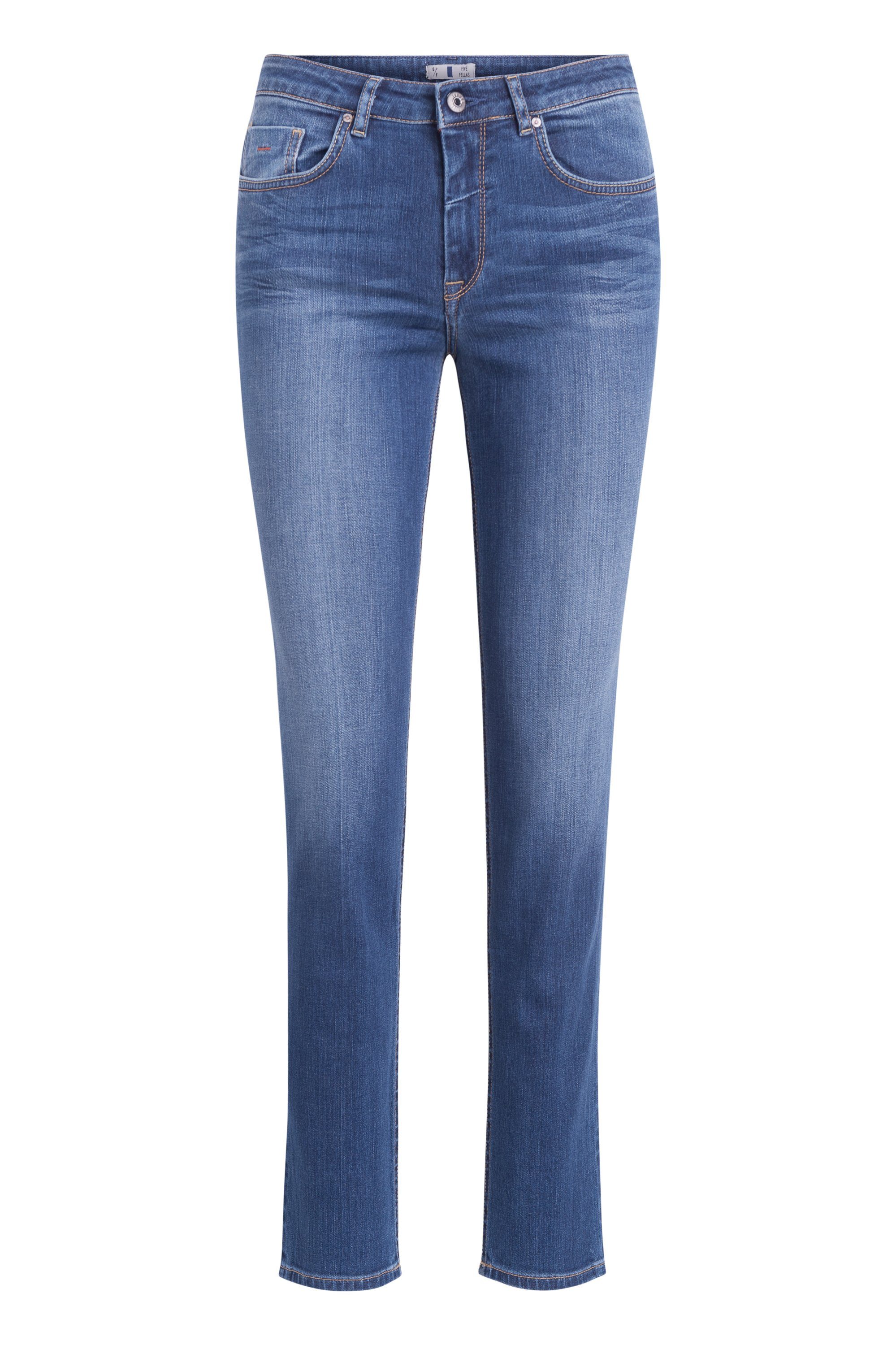 FELLAS magic Stretch, nachhaltig, 522-24M shape MAGGY FIVE Straight-Jeans blau Italien,