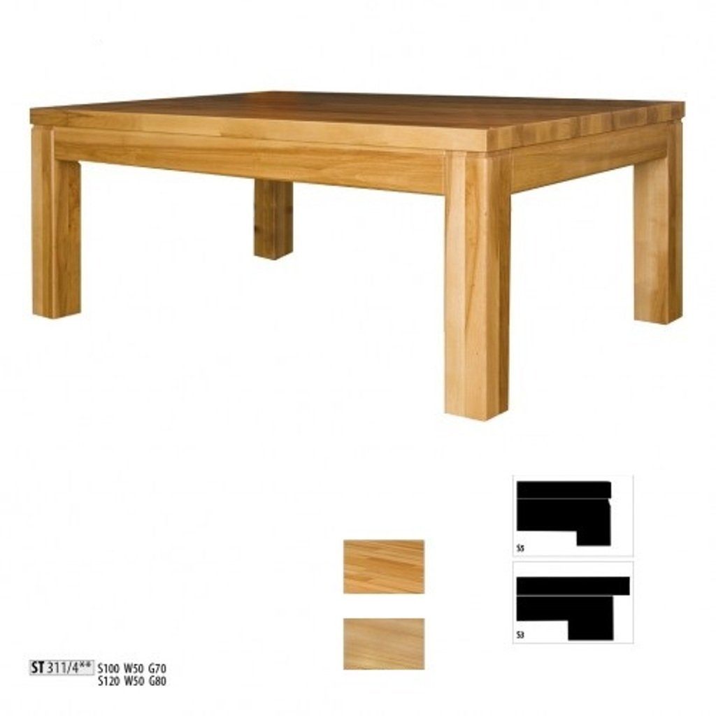 JVmoebel Couchtisch Beistell Tisch Couchtisch Echtes Holz Massive Möbel Eiche Neu Tische, Beistell Tisch Couchtisch Echtes Holz Massive Möbel Eiche Neu Tische
