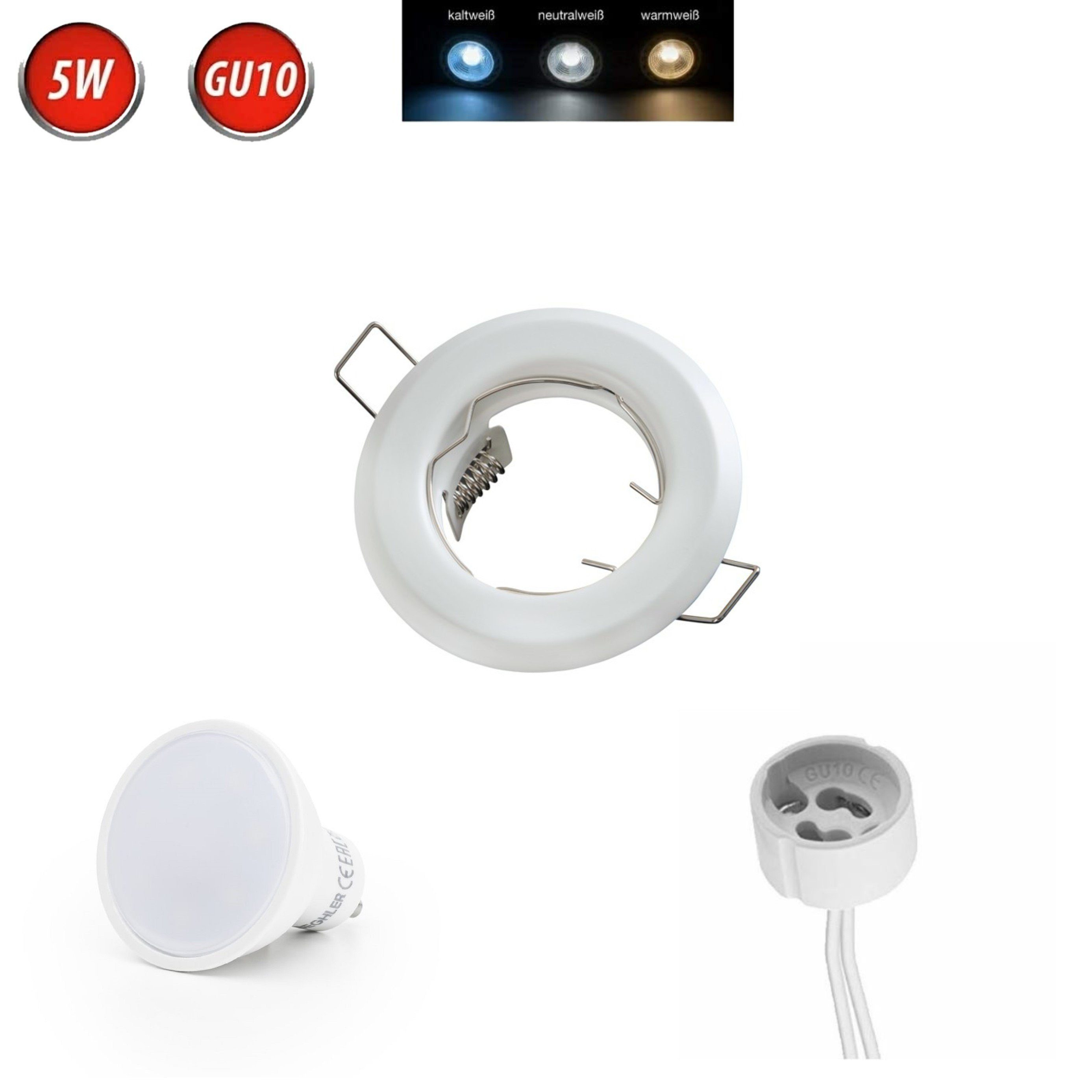 LED-Line LED Einbaustrahler GU10 Einbaurahmen Rund günstig online kaufen