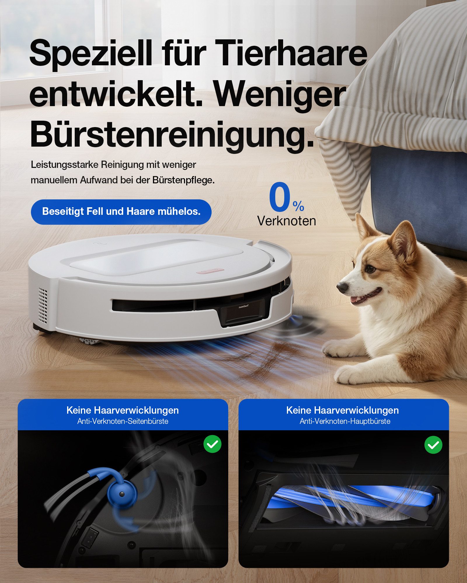 ECOVACS Nass-Trocken-Saugroboter DEEBOT T90 MAX PRO, 60 W, mit Beutel, 40.000 Pa + 16,45L/s Luftstrom, Wischwalze, All-in-One Station – Bild 5 von 5