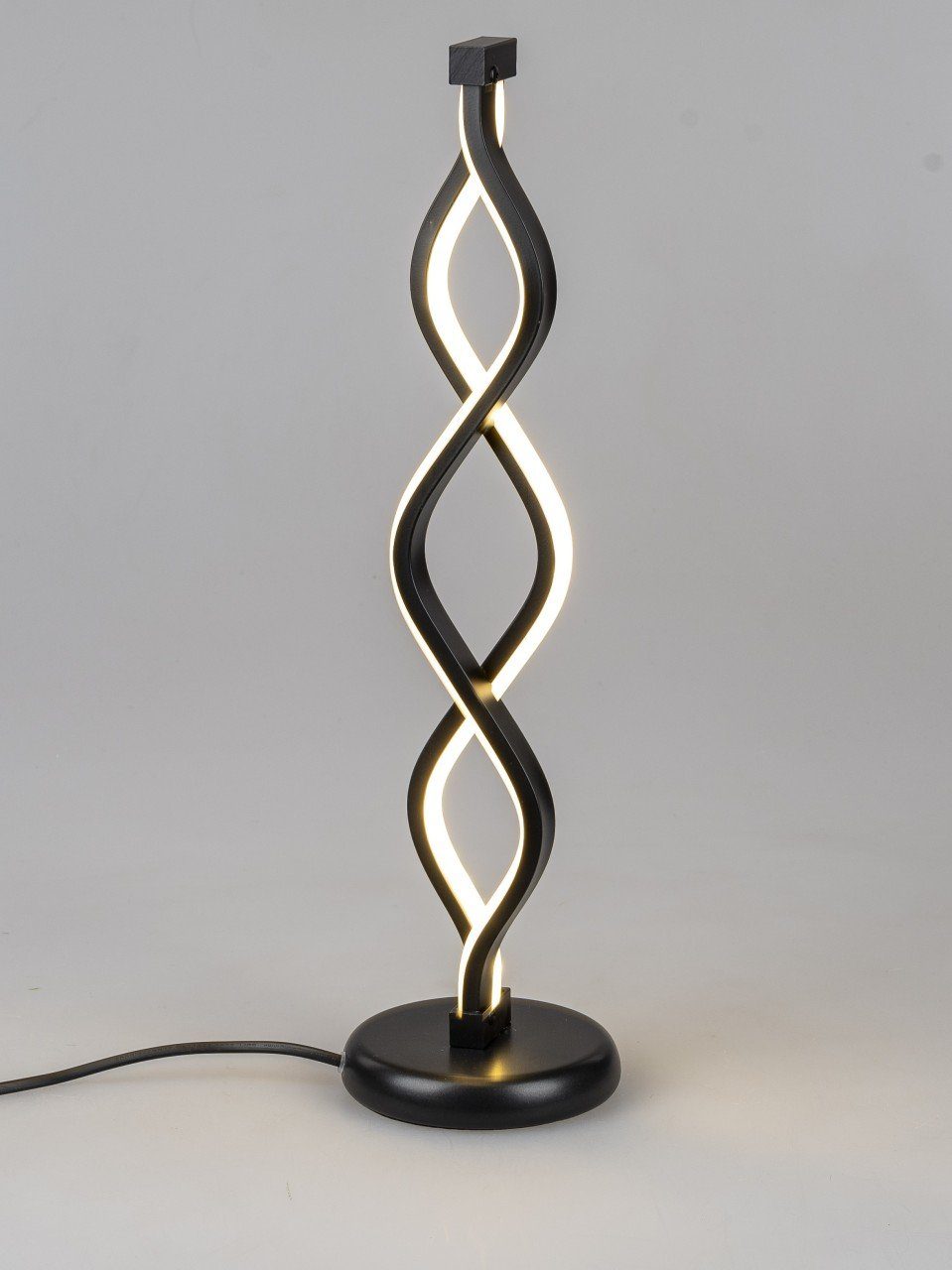Tischleuchte Schwarz Lichtband, formano Metall H:45cm D:11.5cm LED