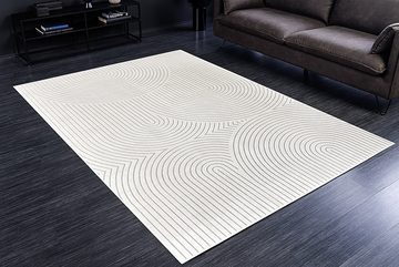 Teppich ILLUSION 230x160cm creme beige, riess-ambiente, rechteckig, Höhe: 5 mm, Wohnzimmer · Baumwolle · Viskose · geometrisches Design · Kurzflor